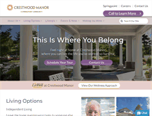 Tablet Screenshot of crestwoodmanoronline.org